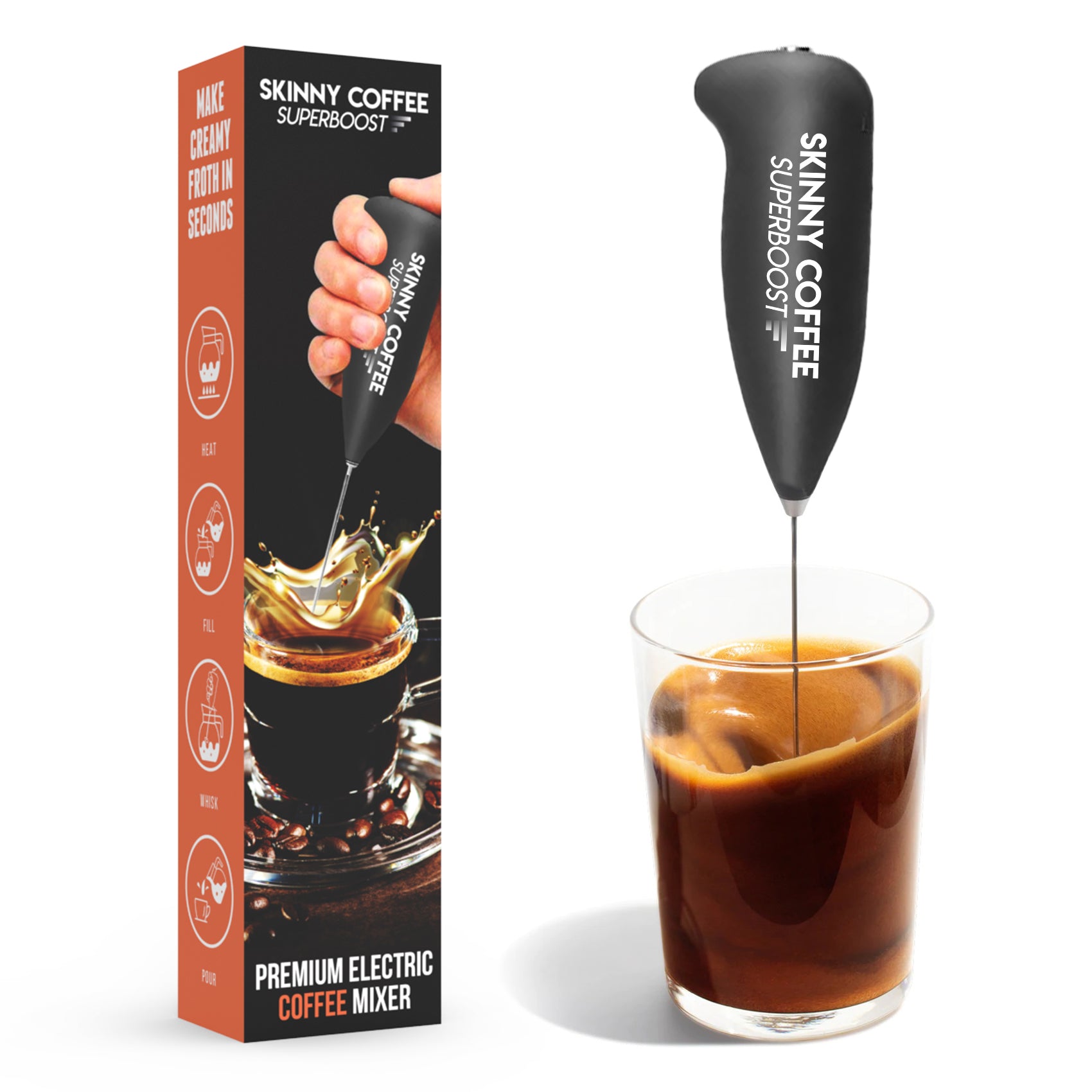 Electric Coffee Mixer – Skinny Coffee SuperBoost
